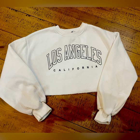 Tops - Los Angeles Crop Top Hoodie